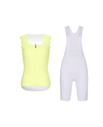 RIVANELLE sleeveless jersey and short pants - SCALLESSA - white/yellow